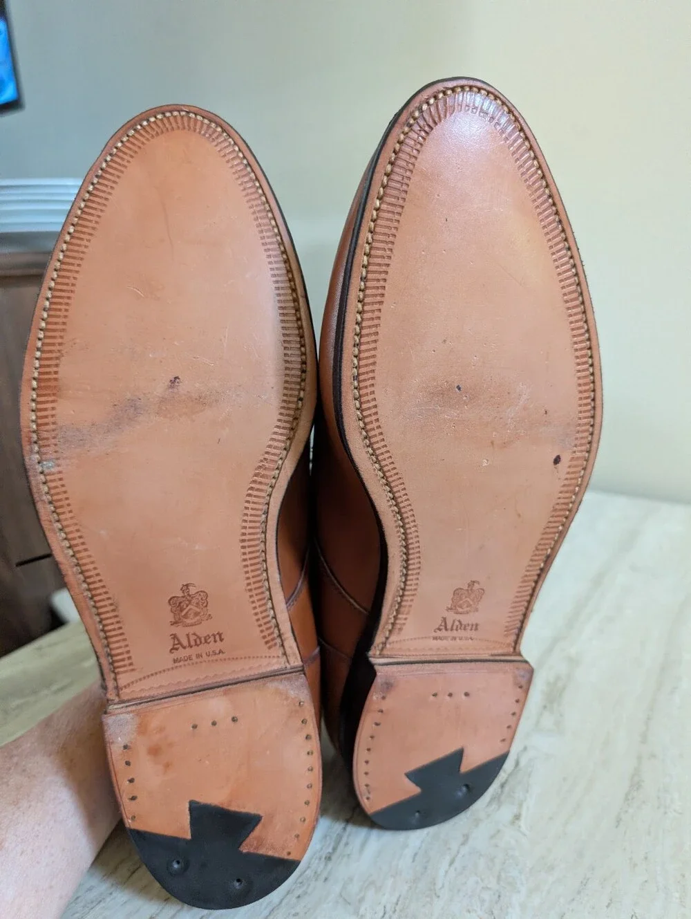 Alden 962 Norwegian Front Blucher  Burnished Tan Calf USA Men’s Shoes 11 D/EE